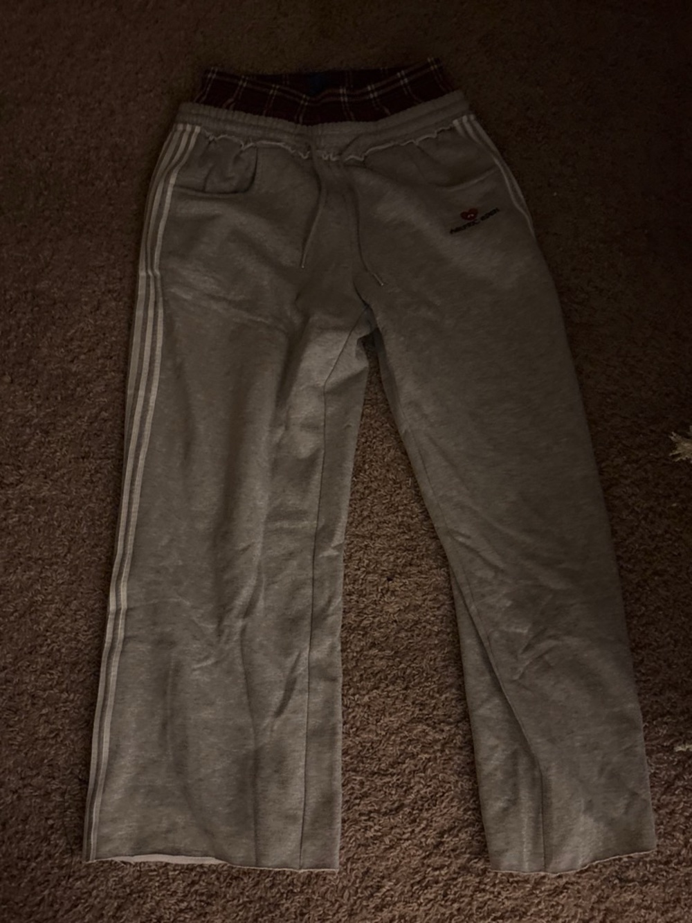 Aelfric Eden Gray Sweatpants with White Side Stripes Men’s small